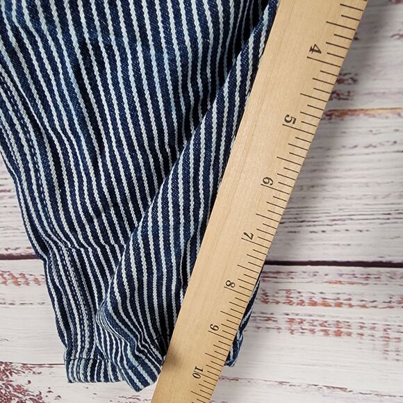 Round House  Overalls Hickory Railroad Stripe Size 18 Months EUC - Picture 4 of 8